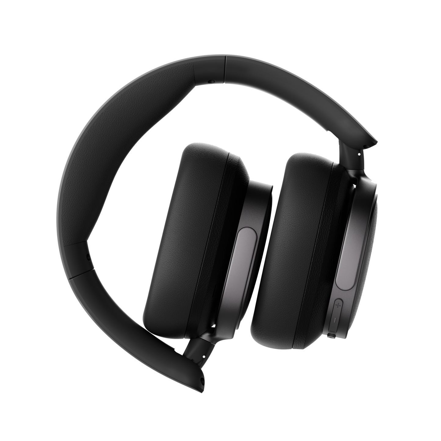 Auriculares Edifier ES850NB color negro plegados para facilitar su transporte