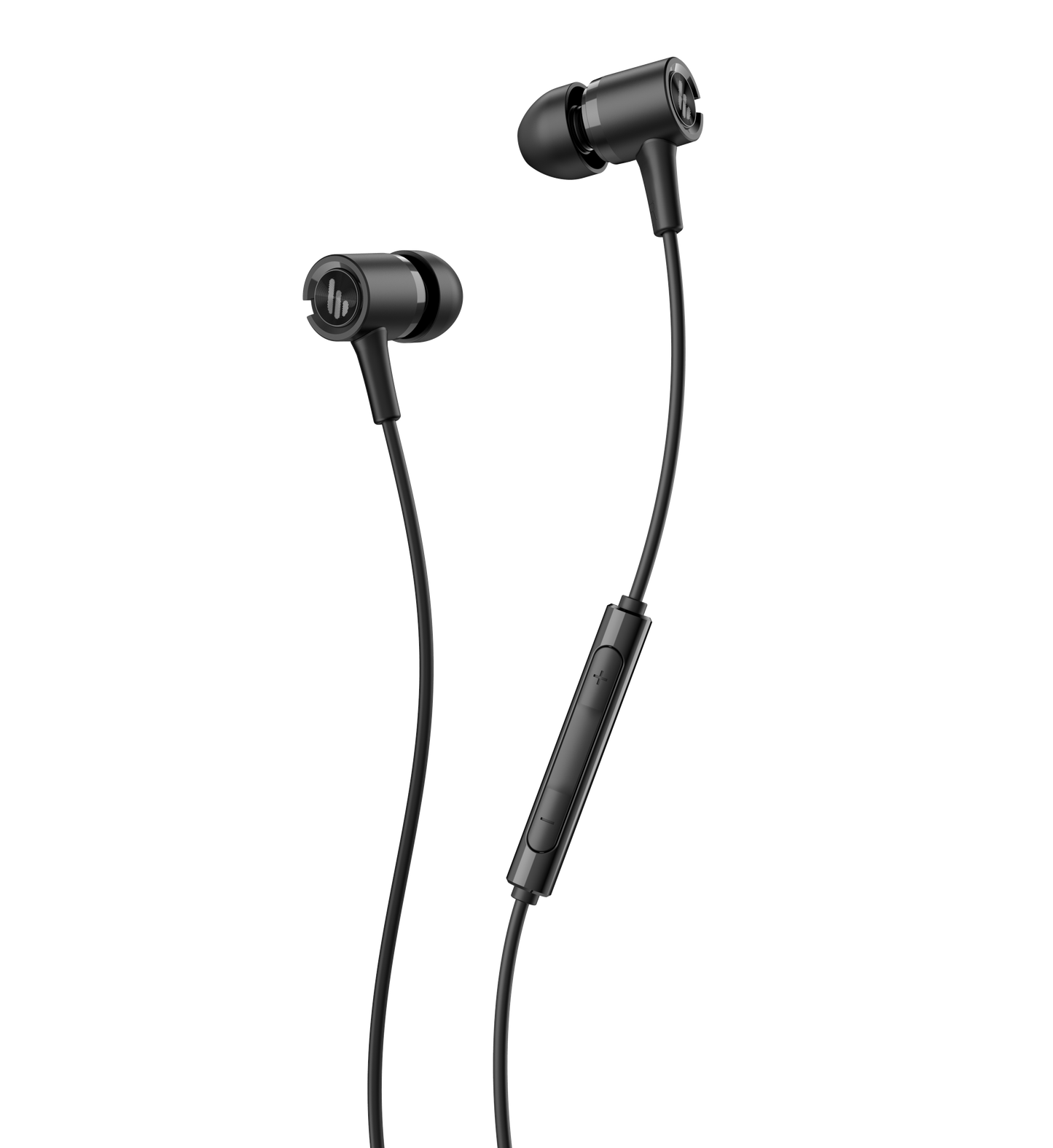Detalle del jack 3.5 mm y control con micrófono de los Edifier P205