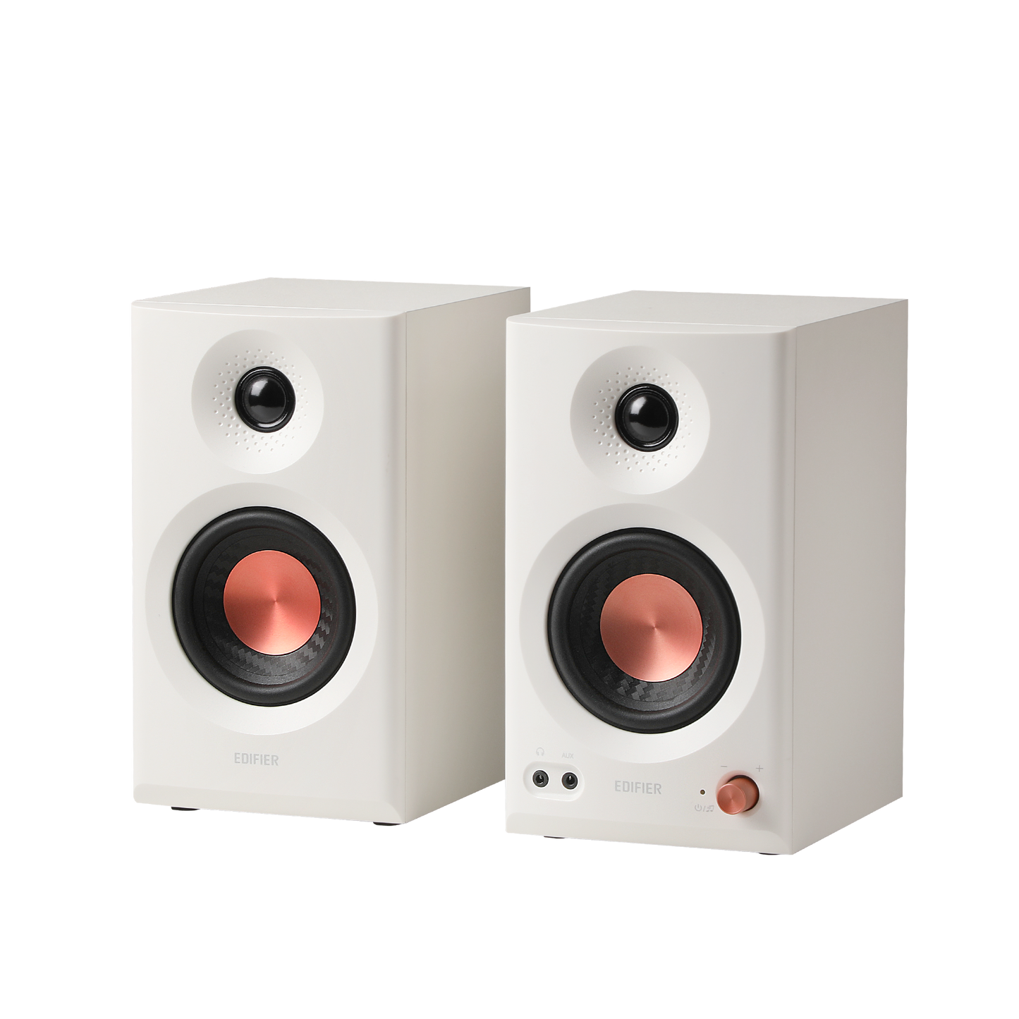 Edifier MR3 blanco – par de monitores de estudio 3.5 pulgadas vista frontal