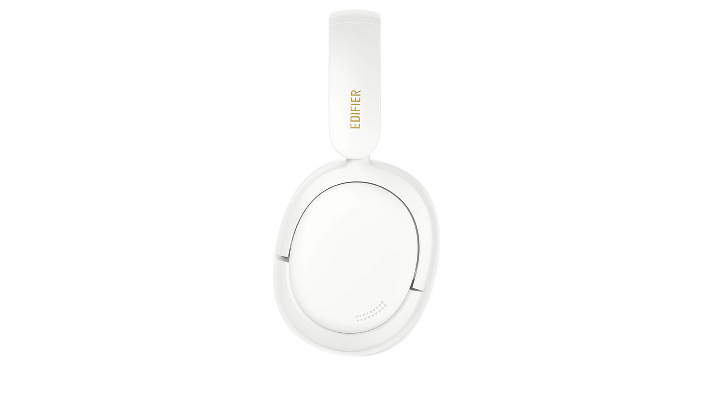 Auriculares Edifier W800BT SE blancos vistos de frente con almohadillas cerradas