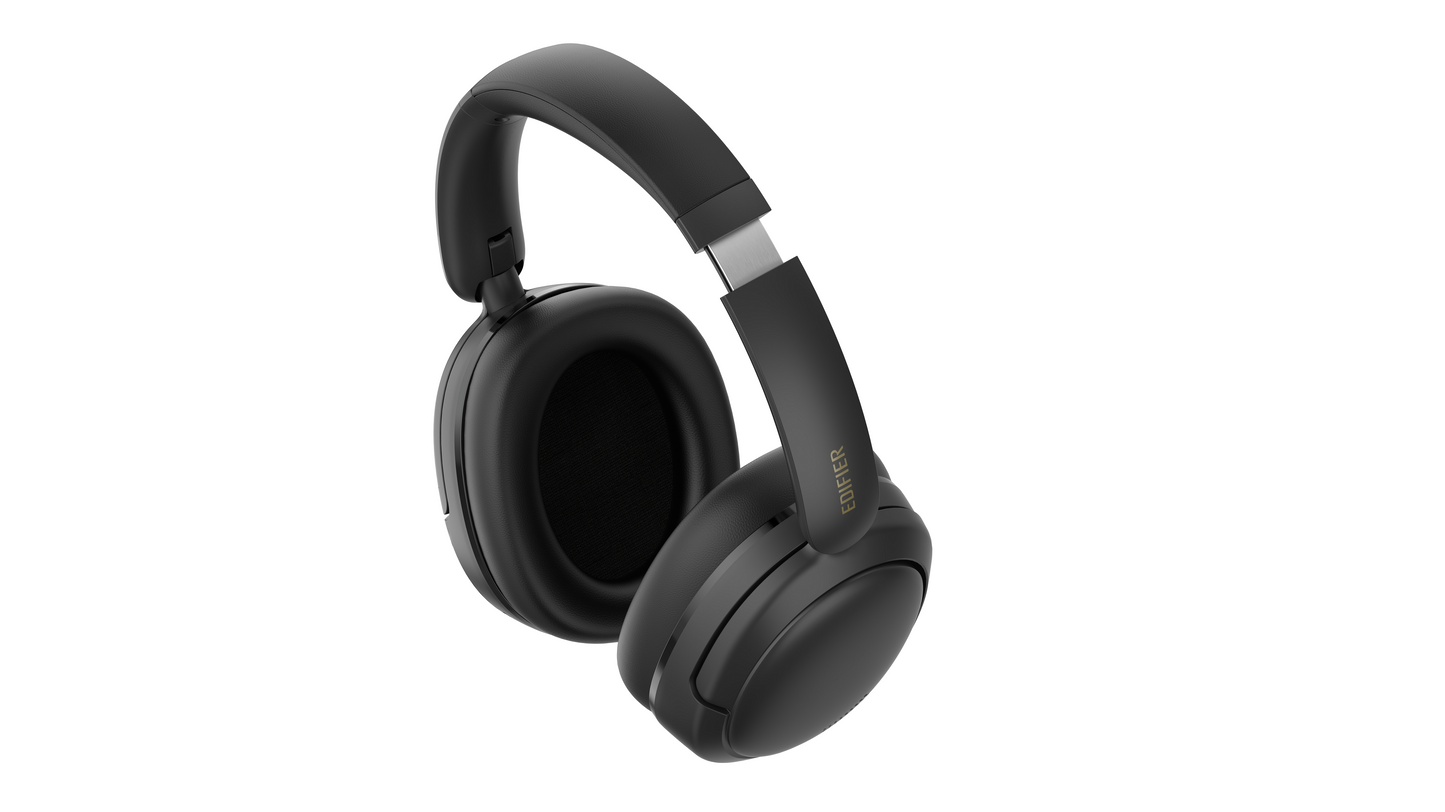 Auriculares Edifier W800BT SE negros en vista frontal y diagonal