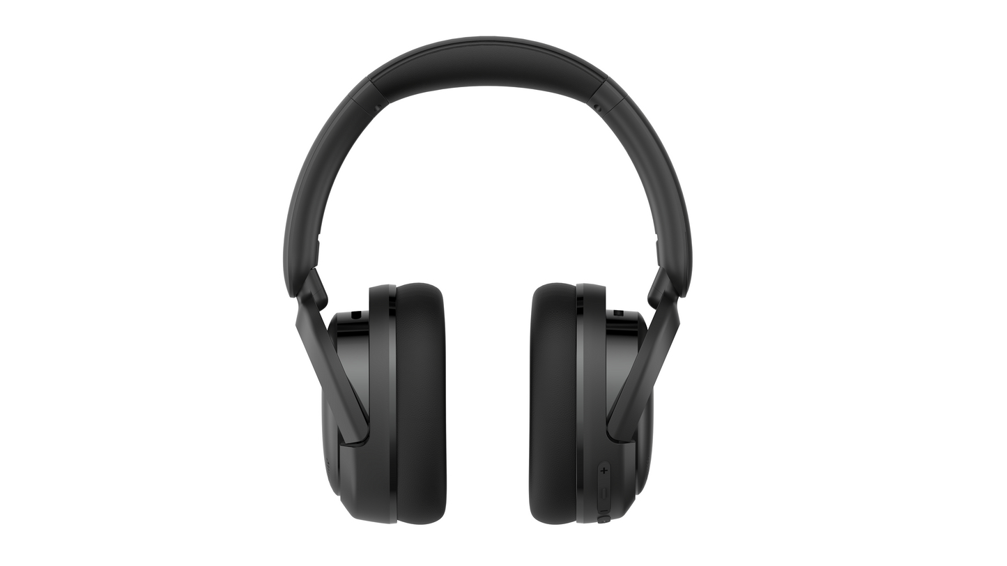 Auricular Edifier W800BT SE negro visto lateralmente con almohadillas expuestas