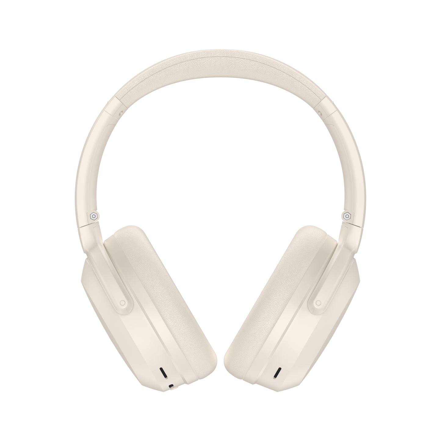 Auriculares Edifier WH700NB Pro blancos vistos de frente con almohadillas internas visibles