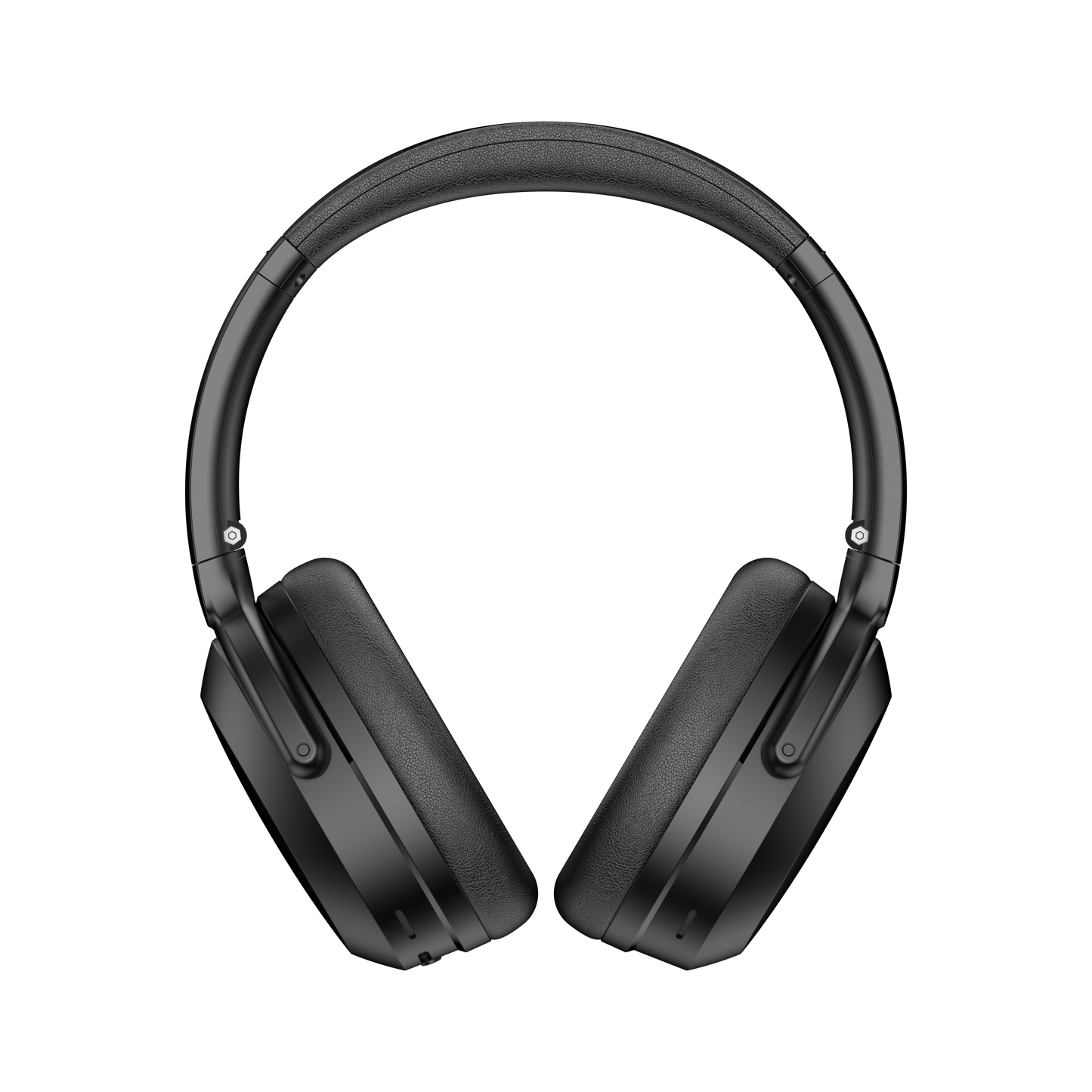 Auriculares Edifier WH700NB Pro negros vistos de frente con almohadillas internas visibles
