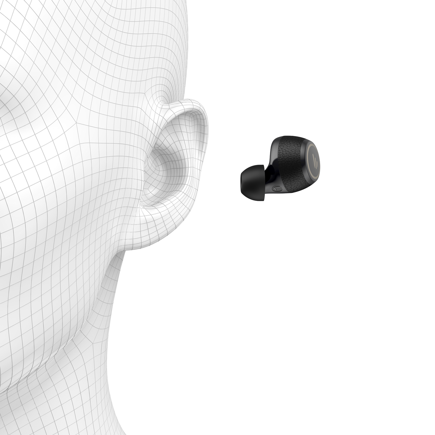 Auricular Edifier X3s mostrando su ajuste en oído humano