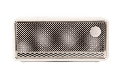 Parlante Edifier ES60 Blanco de escritorio en vista frontal, diseño compacto y elegante
