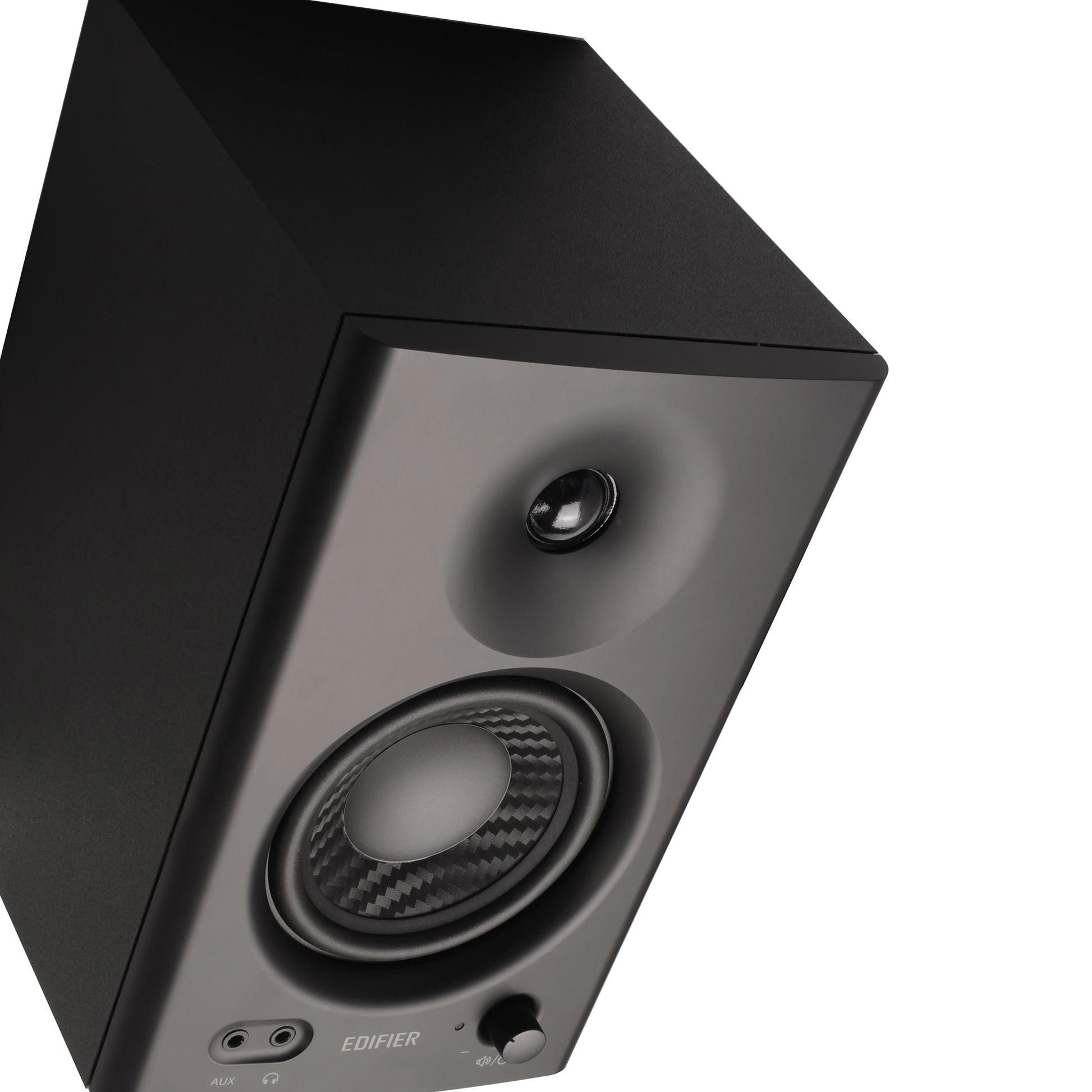 Control de volumen y encendido frontal del monitor activo Edifier MR4