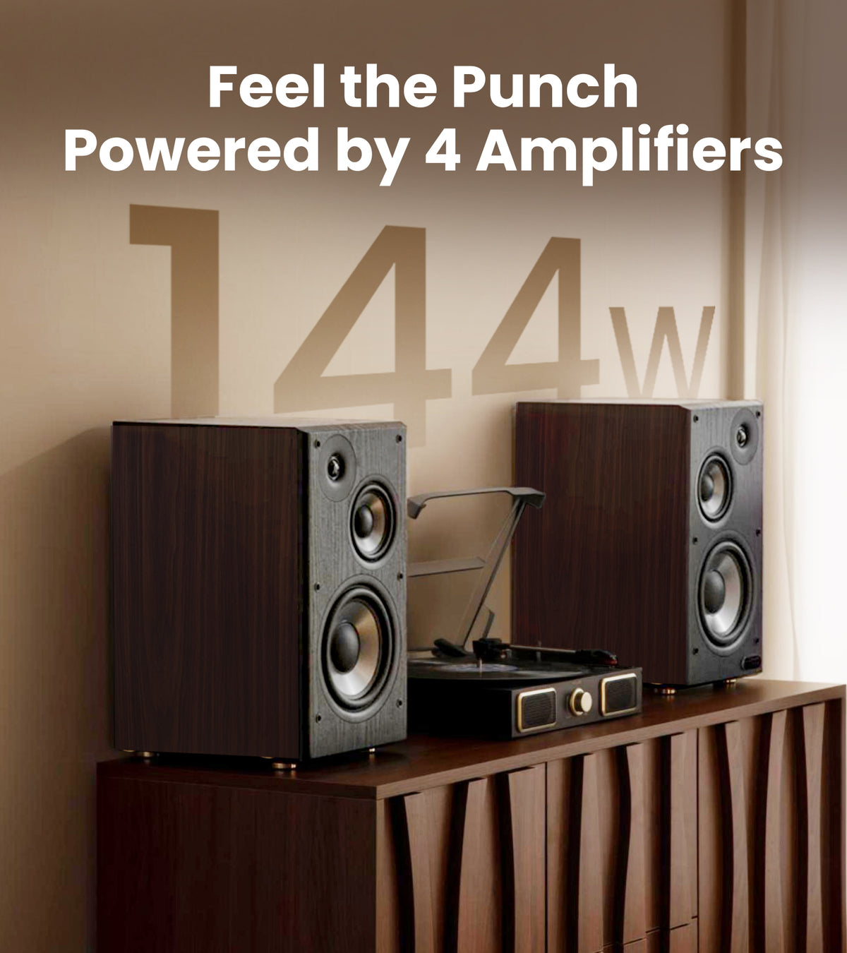 Parlante Edifier R2750DB MKII – 144W RMS, Hi-Res – Marron – vista 9