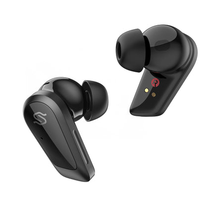 Vista frontal de los auriculares Edifier S10 en color negro