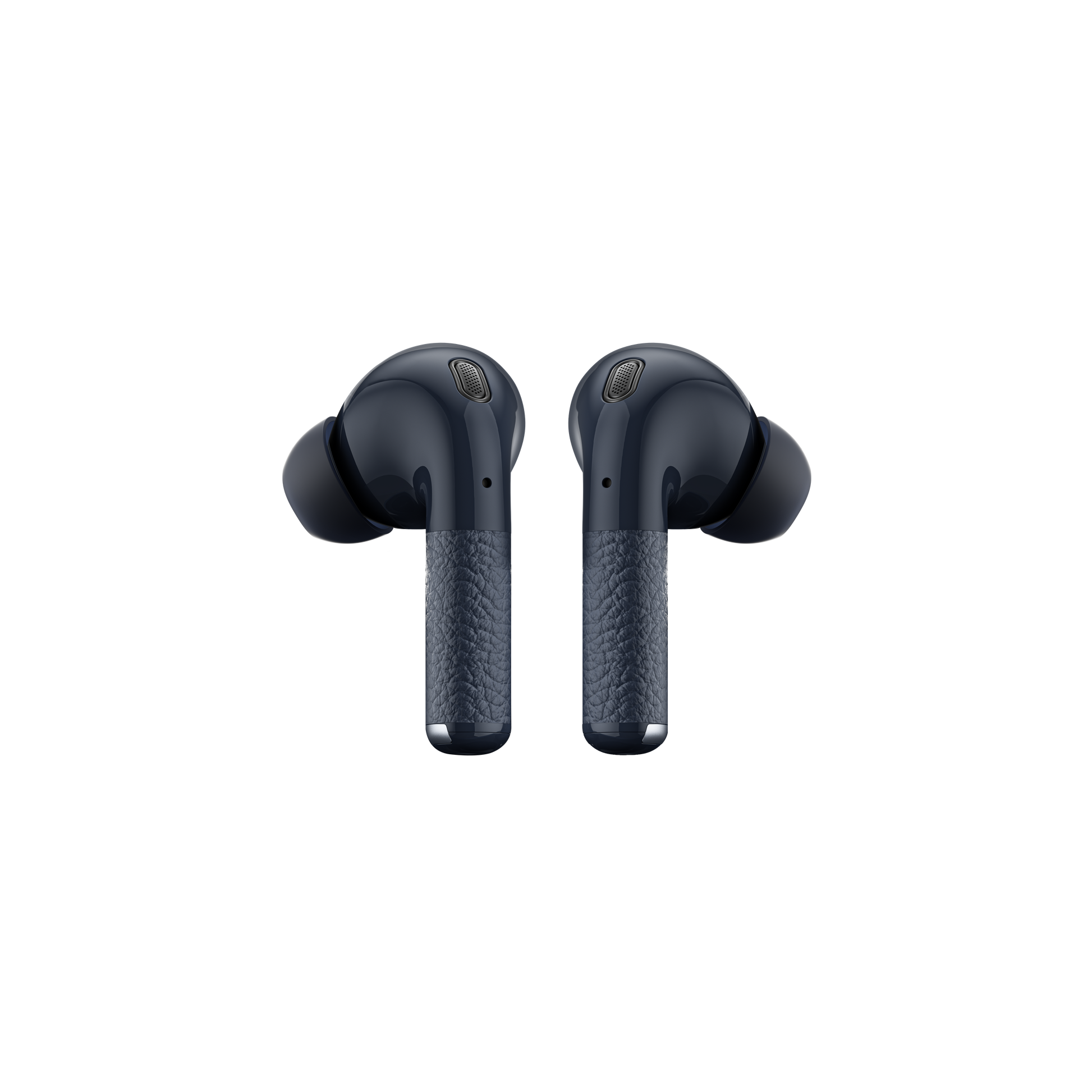 Auriculares Edifier W260NC azul de frente sobre fondo blanco