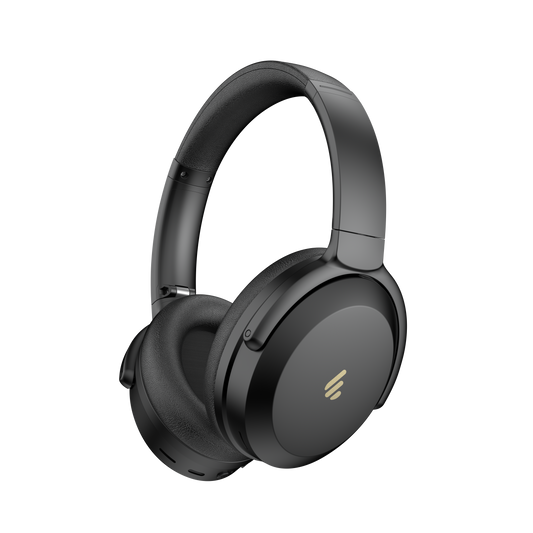 Auriculares Edifier WH700NB Pro negros en vista diagonal mostrando diseño moderno