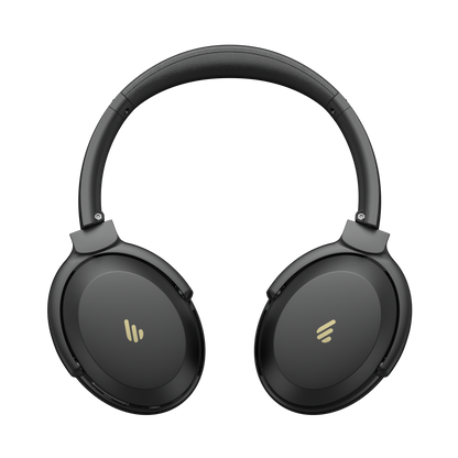 Auriculares Edifier WH700NB Pro negros vistos de frente mostrando los drivers externos