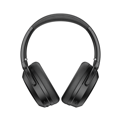 Auriculares Edifier WH700NB Pro negros vistos de frente con almohadillas internas visibles