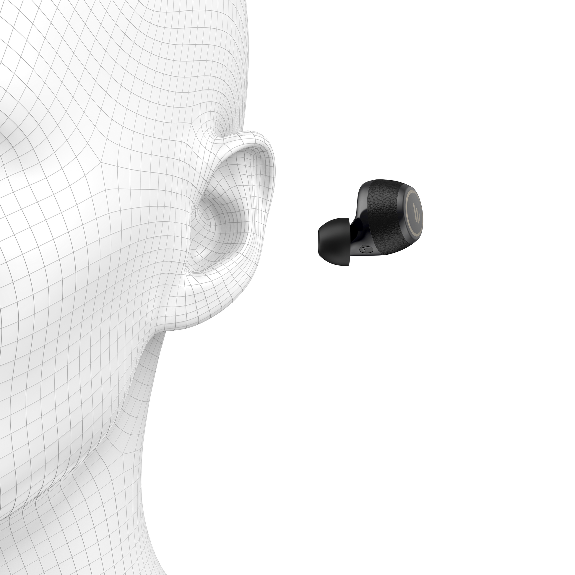 Auricular Edifier X3s mostrando su ajuste en oído humano